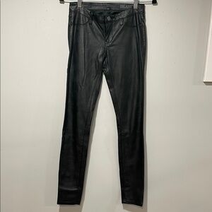 Blank NYC faux Black Leather skinny jeans